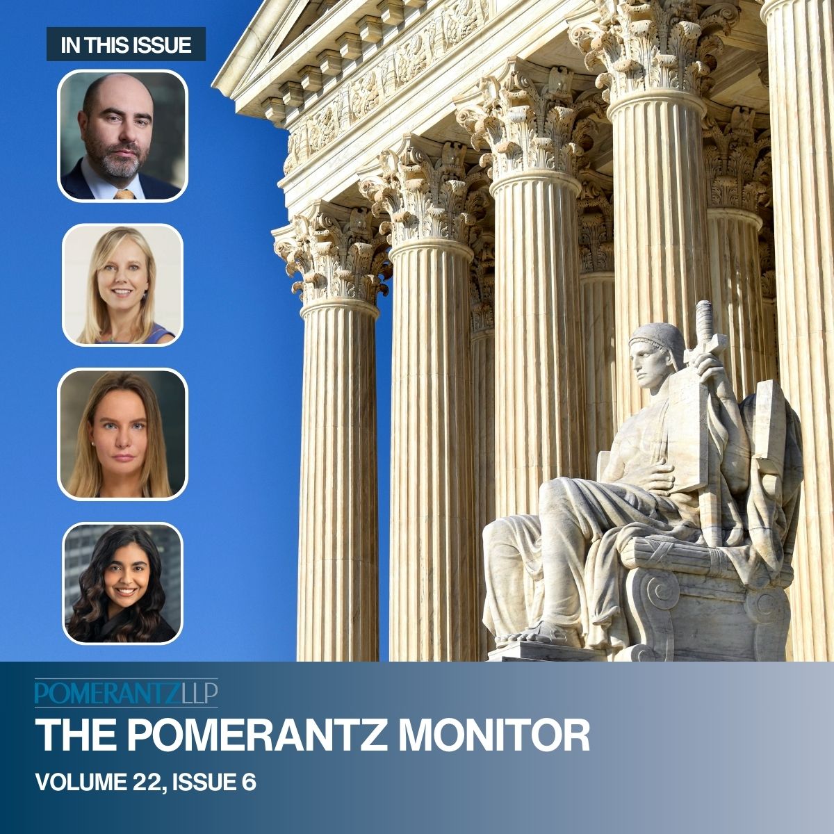 PomerantzLLP's tweet image. Read the newest edition of The #PomerantzMonitor: bit.ly/4pu8xdu
In this issue, we cover the impacts of SB 21 as well as Pomerantz’s win for AT1 bondholders— plus several key litigation wins in Pomerantz's cases against Fastly and Amylyx.
