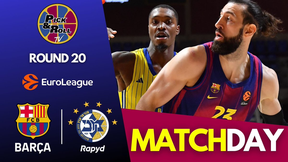 SalvatoRRR_OMG's tweet image. 🏀 MATCHDAY 

📆 @EuroLeague | ROUND 20

⏰ A partir de las 19:45h, en Pick And Roll TV:  

🔵🔴 BARÇA BASKET
vs
🟡🔵 MACCABI TEL AVIV

📺 Vívelo con nosotros en:  

🔴 youtube.com/@pickandrolltv  
🟣 twitch.com/pickandrolltv  
🟢 kick.com/pickandrolltv  
⚫️ tiktok.com/@pickanrolltv…