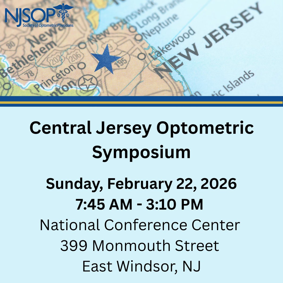 NJeyedocs's tweet image. Ready to learn and connect? The Central Jersey Optometric Symposium is coming Feb. 22 in East Windsor, N.J.

Register: bit.ly/3MCy06p

#NJSOP #OptometricSymposium