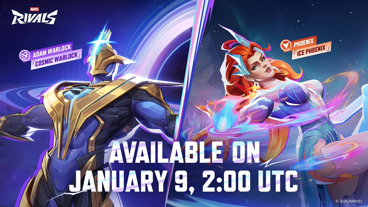 ‼️ ACTUALIZACIÓN SEMANAL DE LA TIENDA
🆕 Adam Warlock: Cosmic Warlock
🆕 Phoenix: Ice Phoenix

Llegan a la tienda de #MarvelRivals este 8 de enero #Phoenix #AdamWarlock