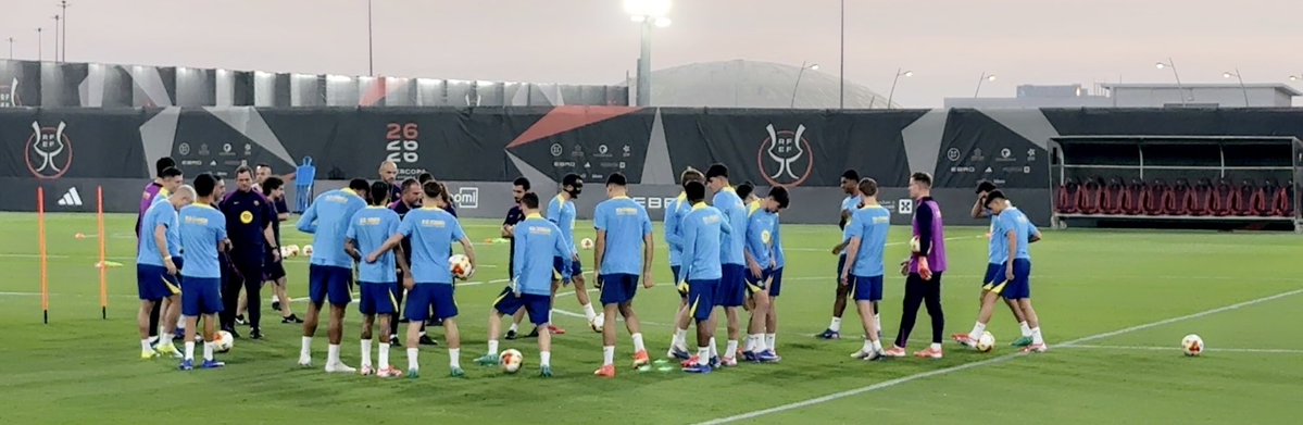 sports_tourism_'s tweet image. تواجدت منصة السياحة الرياضية في تدريبات فريق برشلونة في ملاعب التدريبات بمدينة الملك عبدالله الرياضية 
ولم يظهر يامين لامال في تدريبات الفريق الكتالوني وكان مؤتمر فريق برشلونة قد أقيم قبل التدريبات 
#السوبر_الاسباني