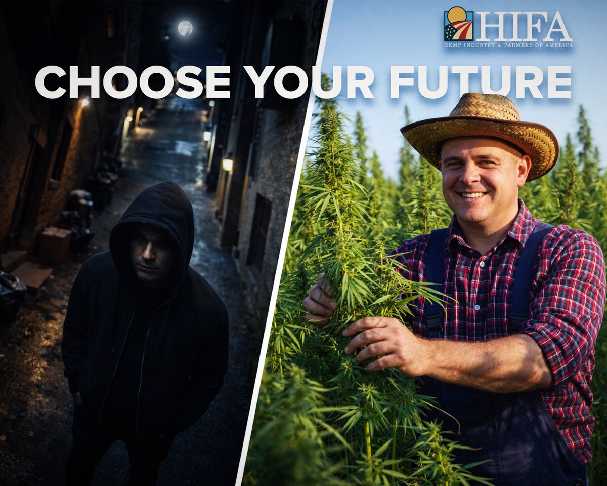 hifa_health's tweet image. Scenario A: The hemp ban remains ➡️consumers lose regulated access, small businesses close, workers are left empty-handed.
Scenario B: Hemp is given time ➡️safer products, transparent labeling, farmers keep growing.
One choice protects people. The other creates chaos. #SaveHemp