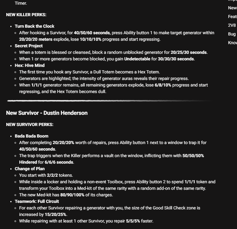 AxeIts's tweet image. Not gonna lie, I actually thought BHVR had fully quit making gen regress perks, I am actually suprised. And they are not even bad, hopefully they dont destroy them  for live release, also the surivors perks looks fun to use as well