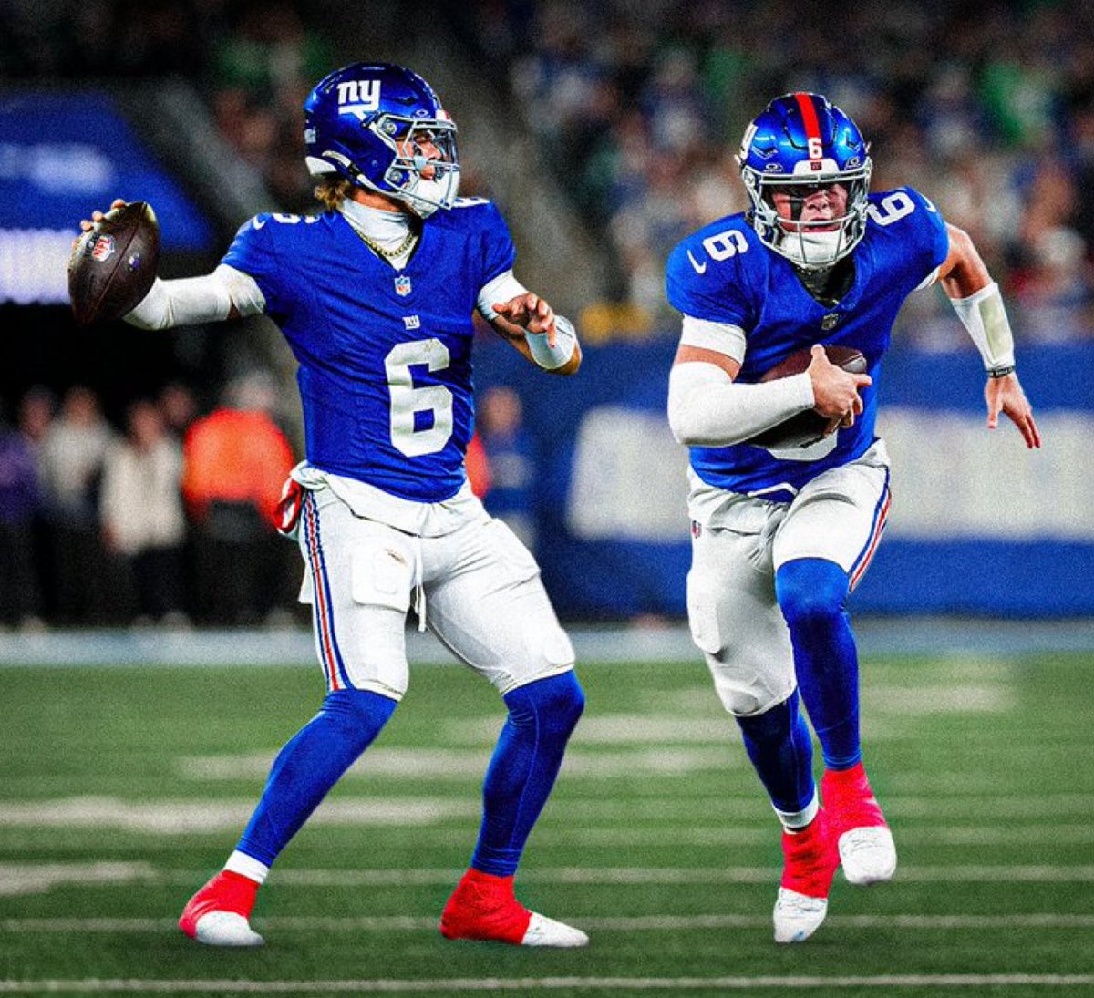 BallKnowledgeU's tweet photo. Jaxson Dart 2025 Rookie Season:  

🏉2,272 Pass Yds
🏉15 TDs 
🏉5 INTs
🏉487 Rush Yds
🏉9 Rush TDs

🚀⭐️ #NFL https://t.co/BijoKtGTfy