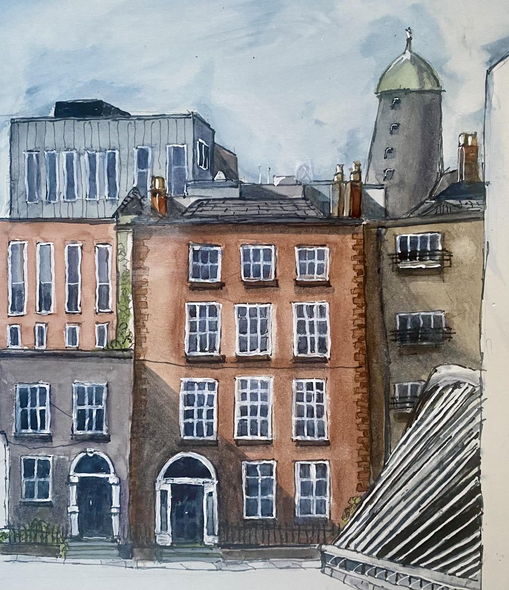 RobRoman23's tweet image. “For the day that’s in it, the Feast of the Epiphany, the day that James Joyce’s great short story The Dead is set at 15 Usher's Island, Dublin.”
- Painting of the house featured by Danny Skehan