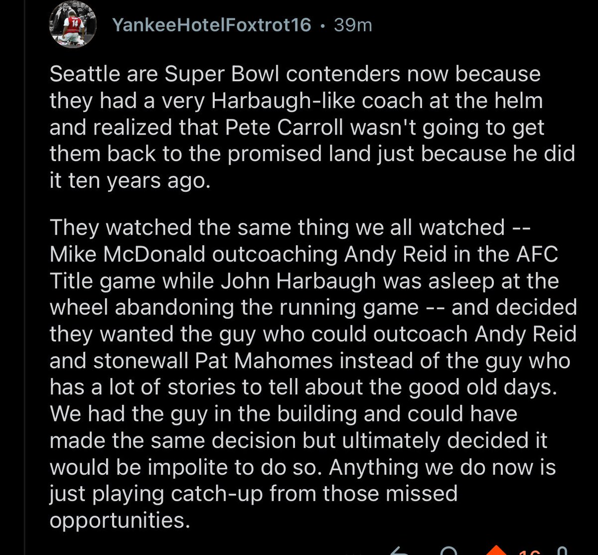 This is so accurate it’s actually painful to read. Via u/YankeeHotelFoxtrot16 on r/Ravens.
