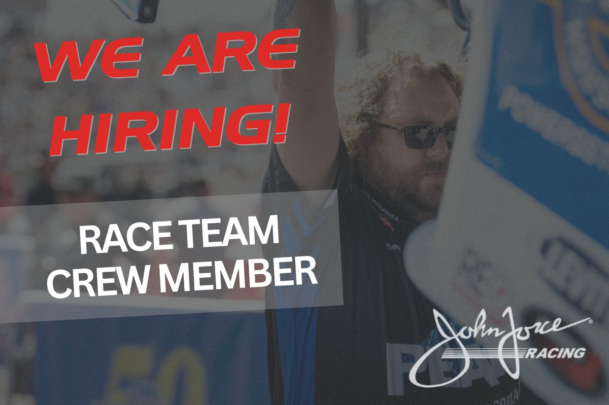 JFR_Racing's tweet image. Do you love working on cars AND traveling? You're in luck, inquire below!
APPLY TODAY --&amp;gt; bit.ly/CrewMemberJobP…