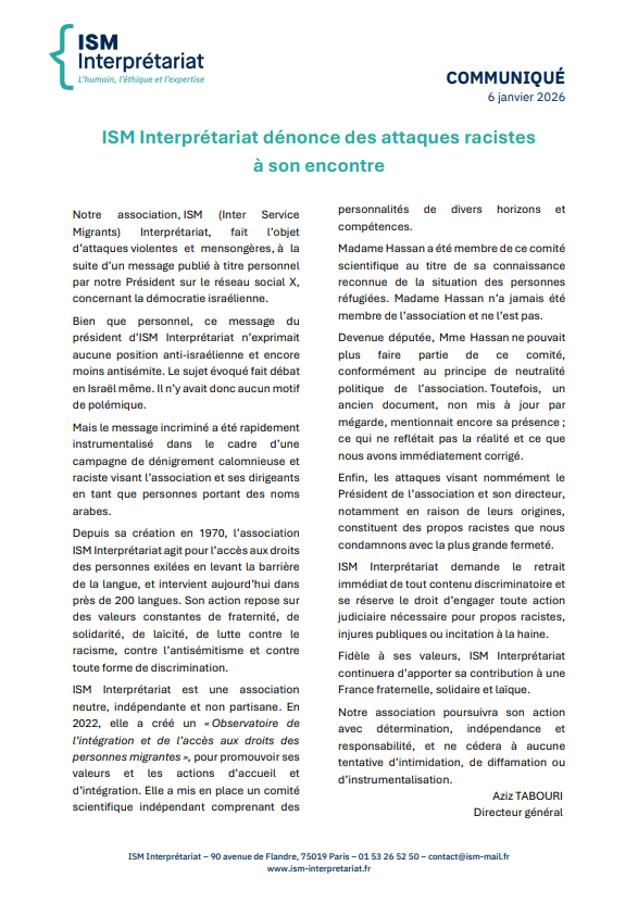 ISM Interprétariat tweet media