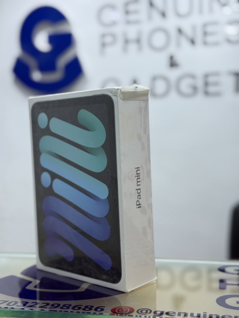 Brand New iPad Mini 6

Capacity: 64GB 
Connection: Wi-Fi Only

Price: ₦650,000

Order via DM 
📩 <a href="/genuinephones/">Genuine Phones and Gadgets</a> 
☎️ 07032289686
📍 M18 Tairas Plaza, 9 Somoye Osundairo CV Ikeja 

#genuinephones #ipadmini6