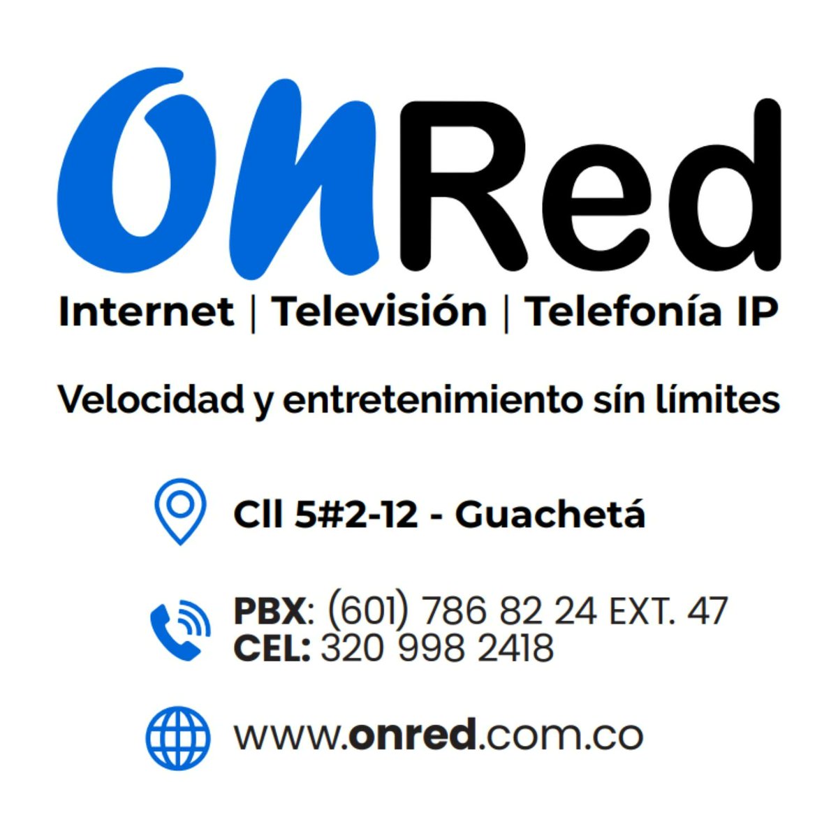 LabranzaInfo's tweet photo. 🛜🚀 Conéctate con #OnRed.
#InternetDeAltaVelocidad, #televisión y #TelefoníaIP para que disfrutes velocidad y entretenimiento sin límites.
📍 Más cerca de ti en #Chocontá, #Ubaté y #Guachetá (#Cundinamarca).

👉 Vive la experiencia OnRed: 🔗➡️ https://t.co/AU5c3meMcf ⬅️ https://t.co/oHgvwAqXoT