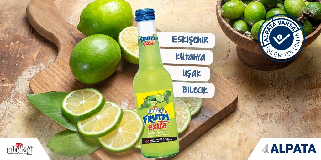 Meyvenin canlı aroması, Uludağ Frutti Extra’nın ferahlatan içimiyle bir araya geldi.

Şimdi Alpata güvencesiyle Eskişehir, Kütahya, Uşak ve Bilecik’te her yerde.

#alpataileheryerde #Uludağ #AlpataGüvencesiyle
