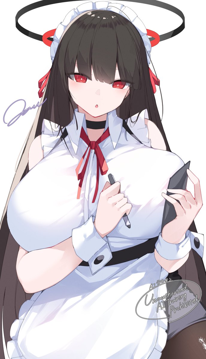 #ブルアカ　#BlueArchive 

メイドリオかいちょ( ^^) _U~~