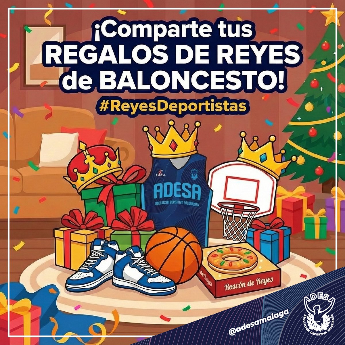 ¡Feliz Día de Reyes, familia Adesa! 💙🏀

Sabemos que este año os habéis portado muy bien. ¿Han caído esas zapatillas nuevas o el balón que queríais? 🎁 Compartid vuestra ilusión con nosotros.

Usad #ReyesDeportistas para que veamos vuestros regalos. ¡Vamos! 💪👑 #ForzaAdesa