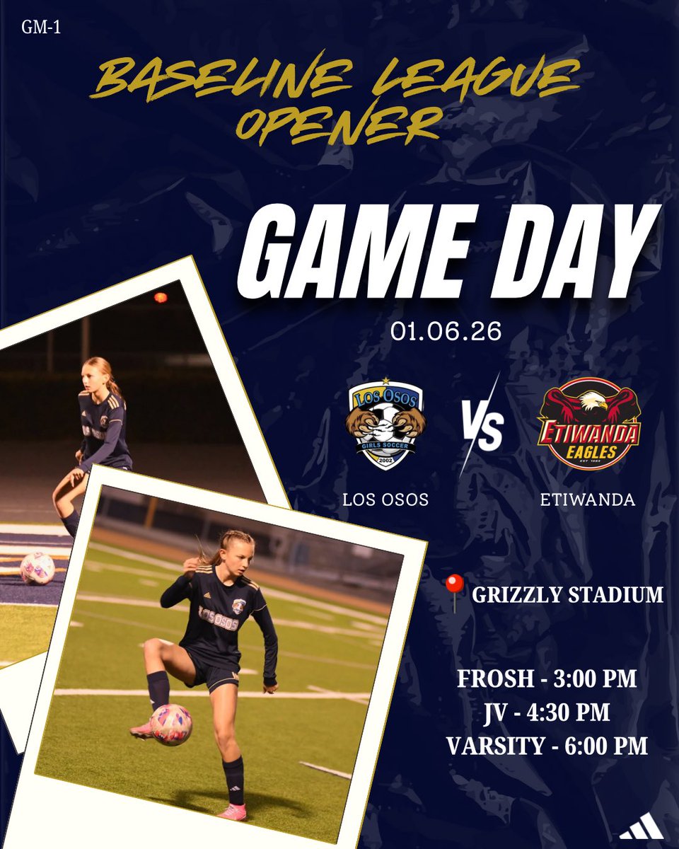 OsosGirlsSoccer's tweet image. BASELINE LEAGUE OPENER‼️

Frosh at 3pm
JV at 4:30pm
Varsity at 6pm 

#OsosSoccer #oneteam #oneprogram #baselineleagueopener #hwpo