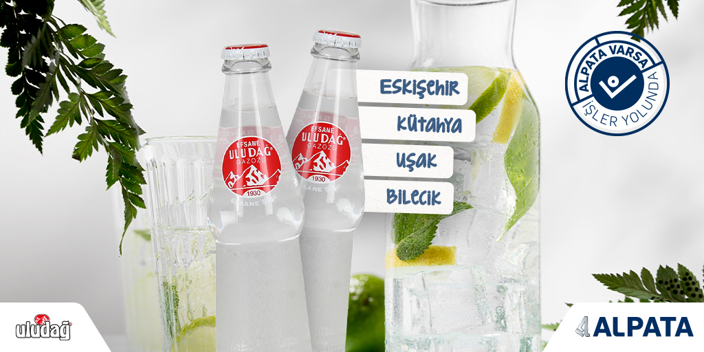 Uludağ’ın klasik gazoz lezzeti, cam şişesi ve Alpata güvencesiyle Eskişehir, Kütahya, Uşak ve Bilecik’te her yerde.

#alpataileheryerde #Uludağ #gazoz #AlpataGüvencesiyle