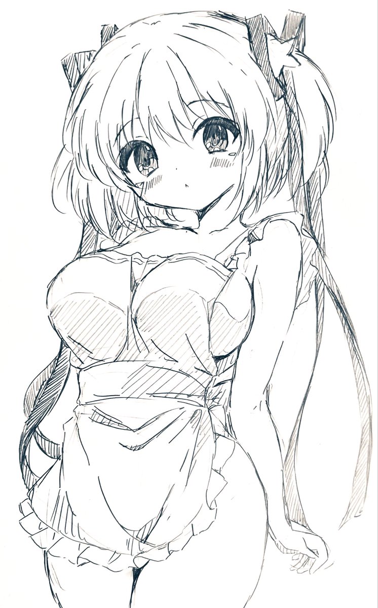 小毬、エプロン。 