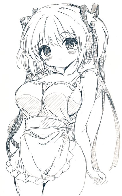 小毬、エプロン。 