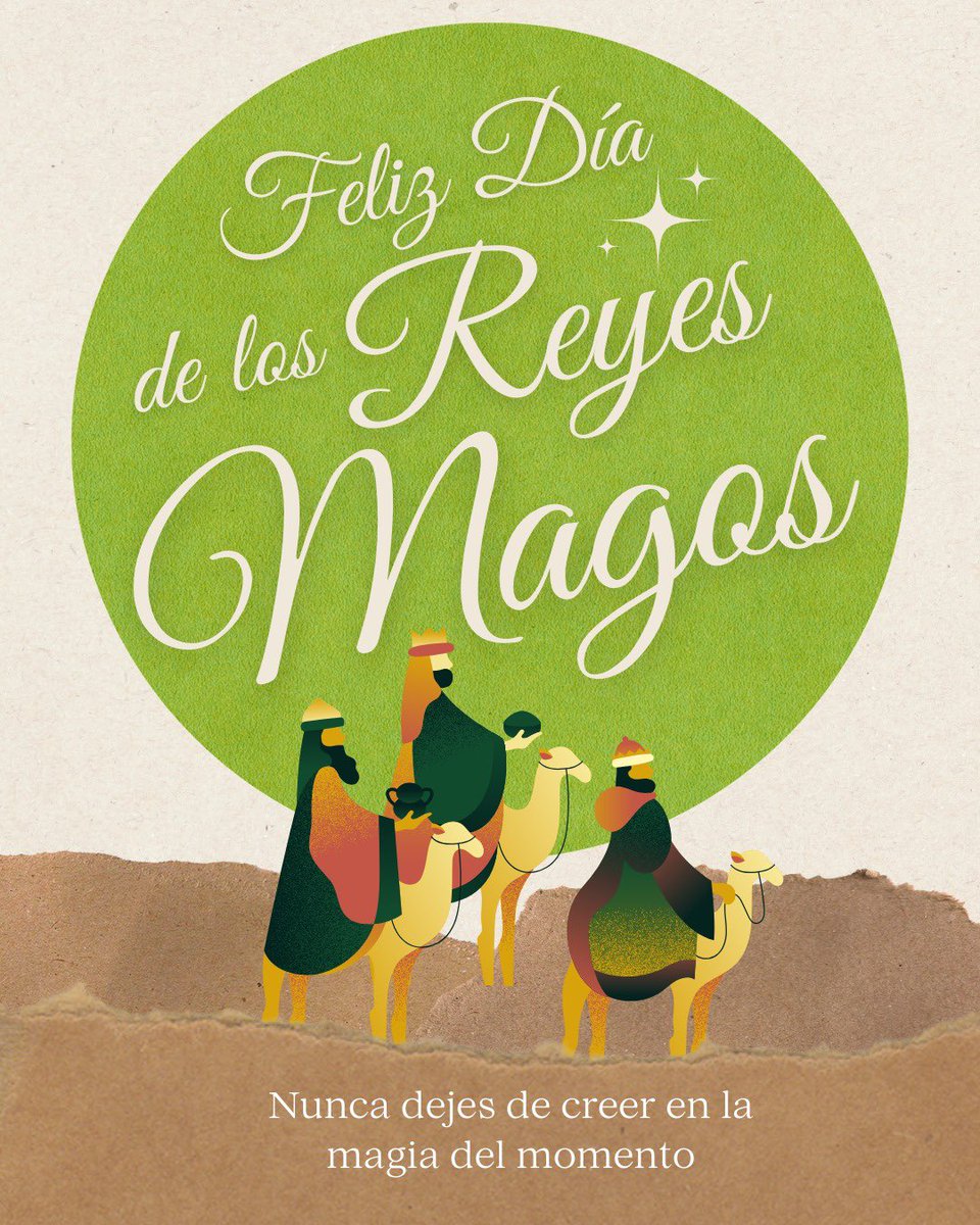 Los Reyes Magos nos recuerdan que creer es el primer paso para que la magia suceda. ✨
Nunca dejes de soñar.
Feliz Día de Reyes Magos 👑💫