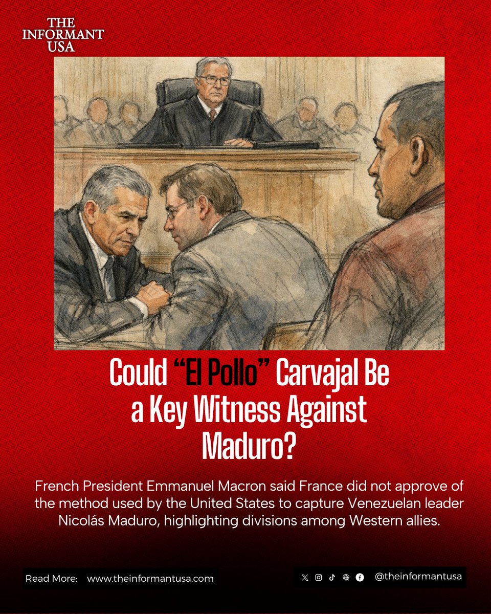 TheInformantUSA's tweet image. ⚖️🇻🇪🇺🇸 Experts cited by the NY Post say Hugo “El Pollo” Carvajal could become a key witness against Nicolás Maduro after pleading guilty. Cooperation not confirmed.
#BreakingNews #Maduro #USJustice #Venezuela #TheInformantUSA