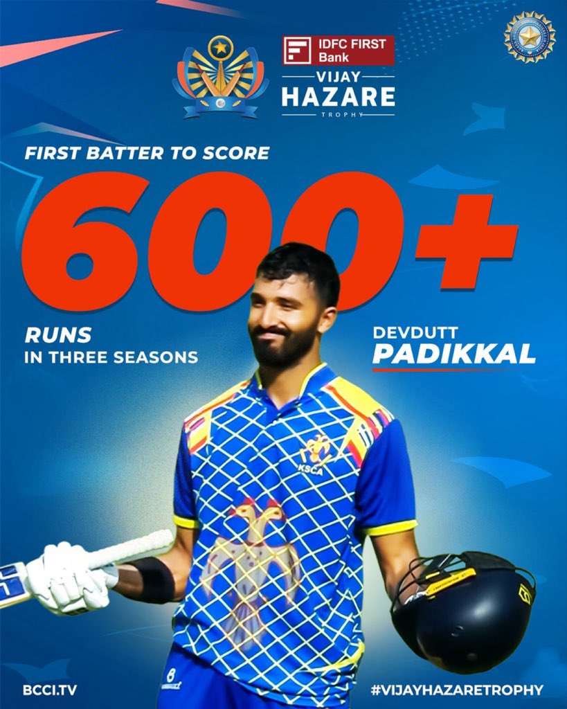 BCCI POSTER FOR DEVDUTT PADIKKAL.