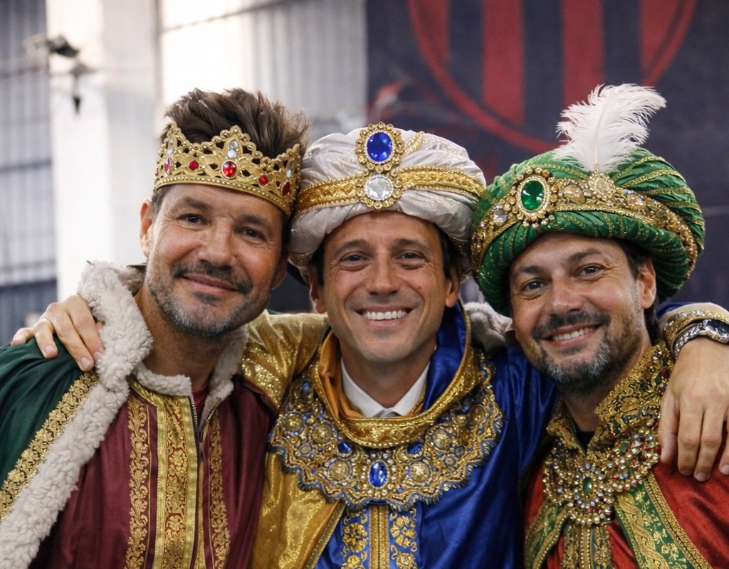 Los 3 reyes nabos: 
Melchorro, Gastar y Malgastar