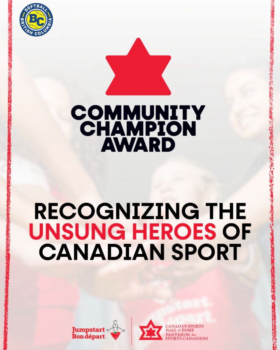 The new Community Champion Award, presented by Canada’s Sports Hall of Fame and Canadian Tire Jumpstart Charities, celebrates those who go above and beyond for kids and youth in sport.
Nominations are open until January 31, 2026
 jumpstart.canadiantire.ca/pages/communit…