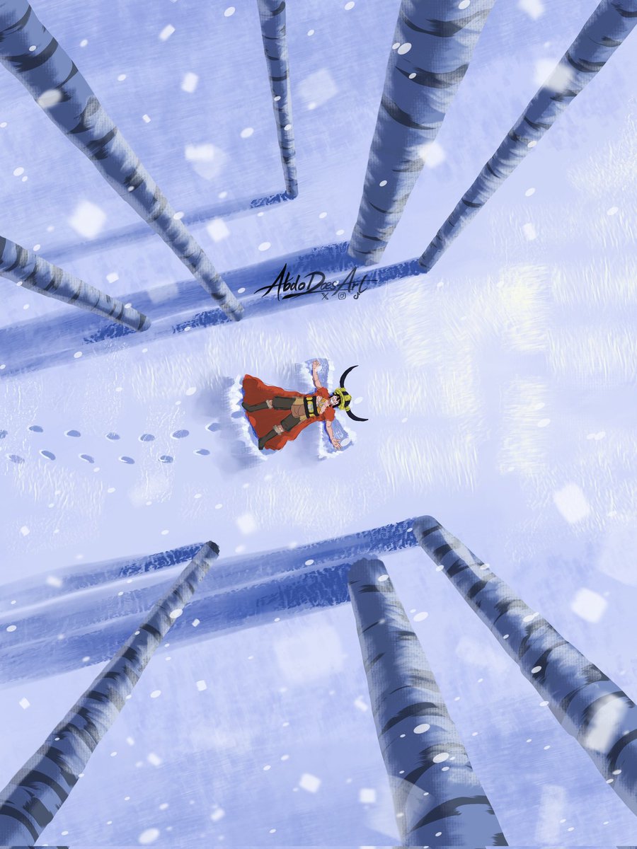Chilling in the snow 🌨️ #ONEPIECE