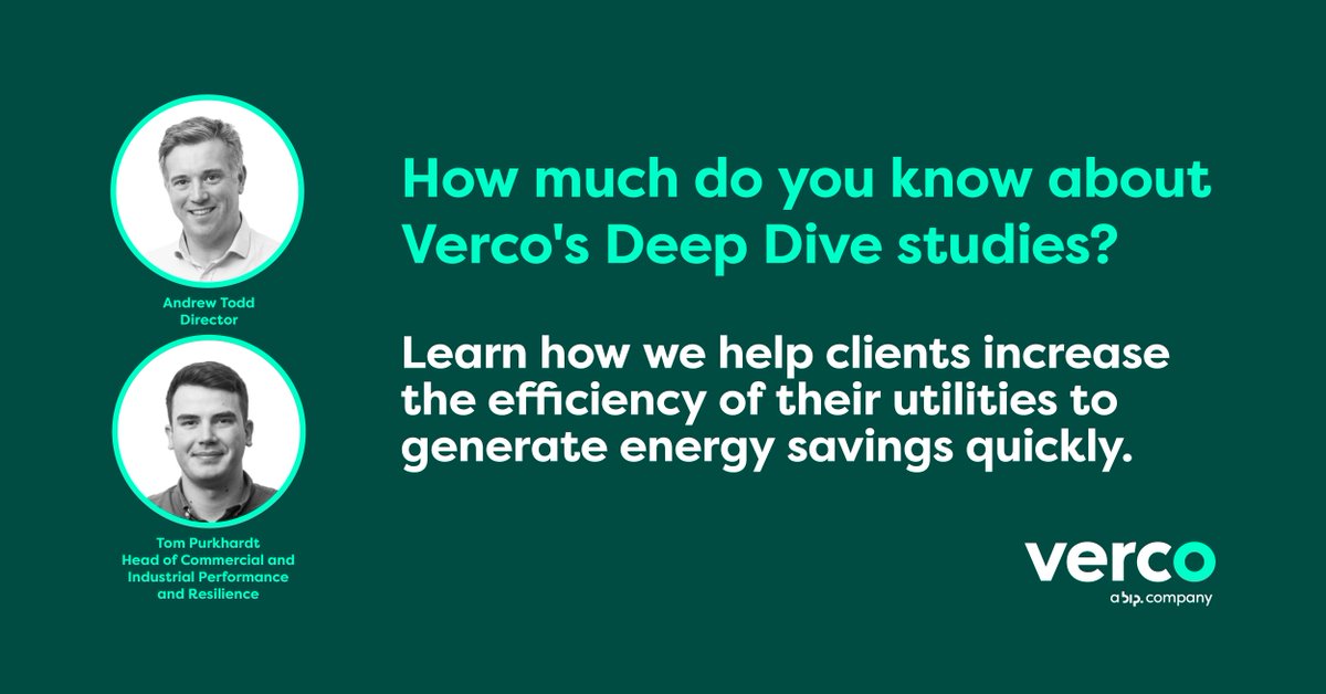 Read this Q&amp;A with two Verco experts to find out how small improvements to the operation of utilities (such as electricity, heat, and water) can save you energy and money, and how our Deep Dive service can show you where to start: hubs.la/Q03ZGtM30 #EnergySavings