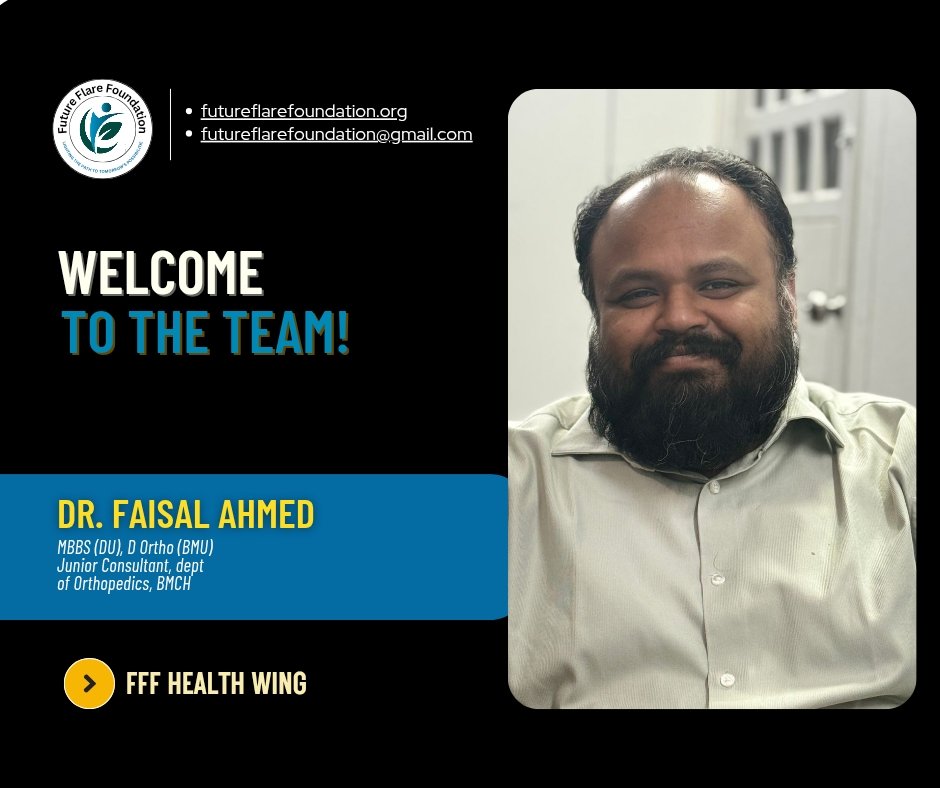 FutureFlarefnd's tweet photo. Welcome to the Health Wing!
We proudly welcome Dr. Faisal Ahmed to the FFF Health Wing.

To view his full professional profile, please visit our website and click the link below
https://t.co/LtzHm9kAJD https://t.co/zcH0Rmqm6S
