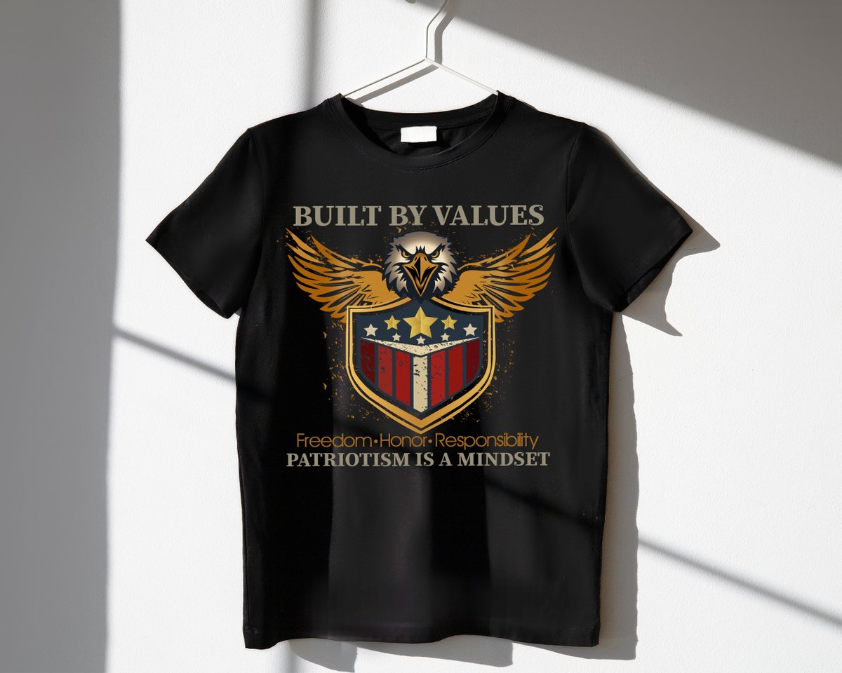 eni_exe's tweet photo. Built by Values 🦅
A patriotic eagle T-shirt design inspired by Freedom, Honor, and Responsibility.
At ENIEXE, we create impactful graphic and apparel designs.
Need a custom design? Contact us.
🎨 Designer: Nourin Sultana
#Patriotism #EagleDesign #TshirtDesign #GraphicDesign https://t.co/5pAWWWxmrc