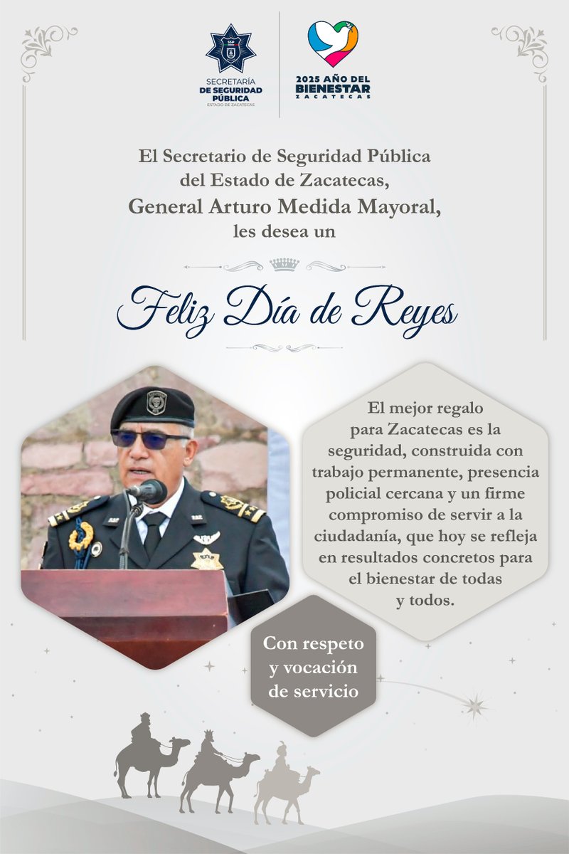 El mejor regalo para Zacatecas es la seguridad, construida con trabajo permanente, presencia policial cercana y un firme compromiso de servir a la ciudadanía, que hoy se refleja en resultados concretos para el bienestar de todas y todos.