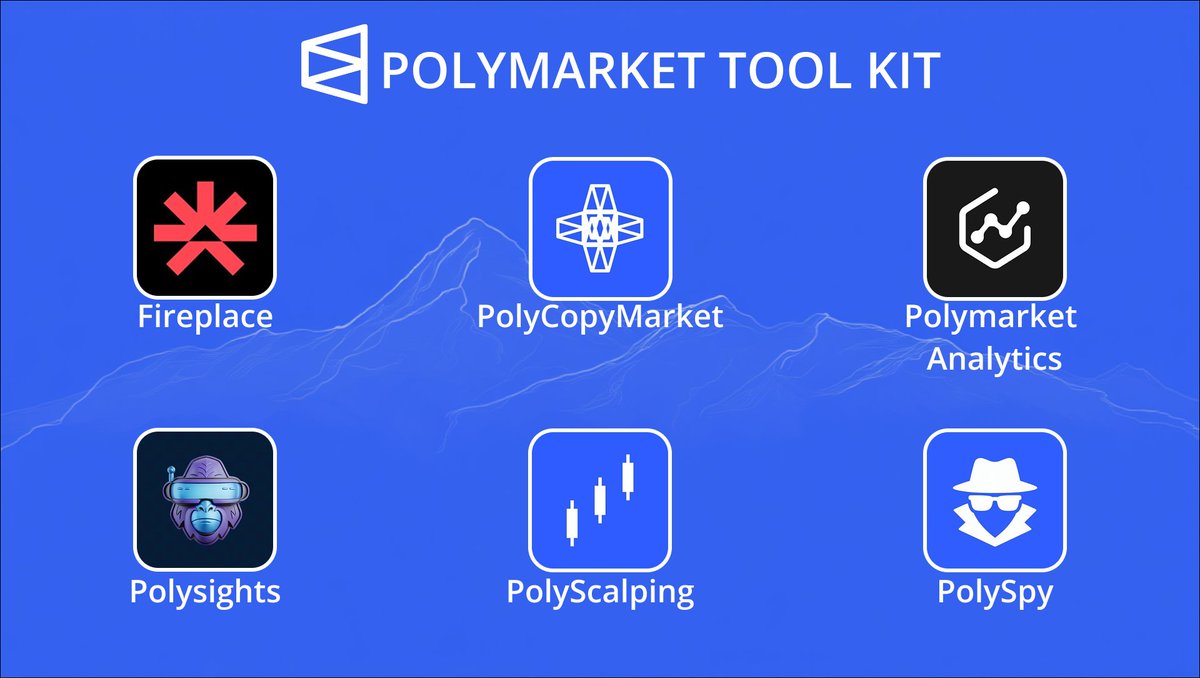MY POLYMARKET TOOL KIT

I have compiled a list of ecosystem products that I personally use to analyze bets

Such products serve solely as auxiliary tools

1) <a href="/PolyCopyMarket/">PolyCopyMarket</a> - helps to monitor various traders' accounts. It also helps with notifications. Personally, I set up