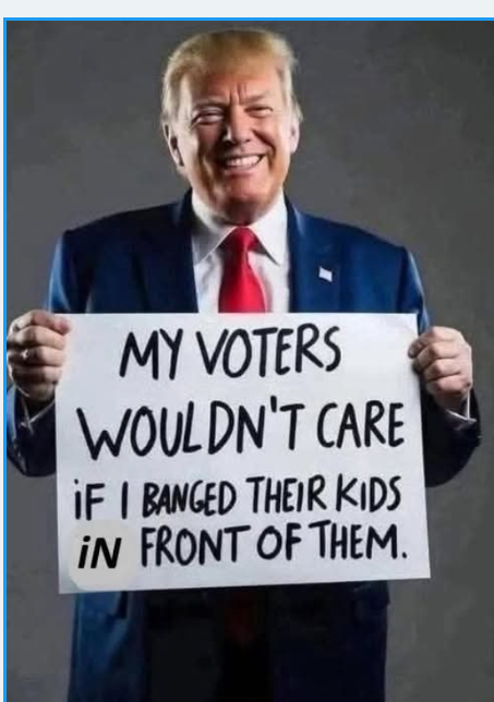 We want everyone responsible for raping children to be held accountable. MAGA only want the Democrats to go down. That's actually kind of gross.