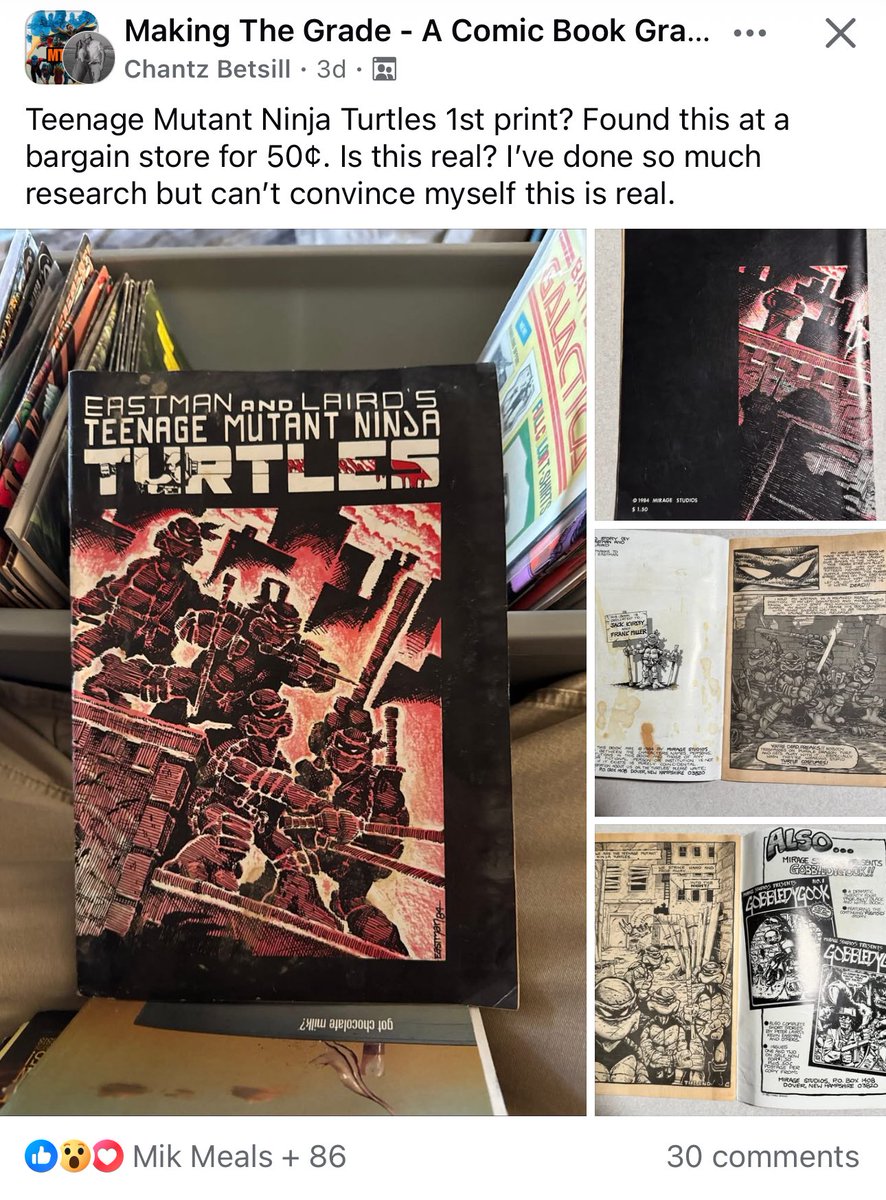 Collector finds a $5,000 comic for 50 CENTS! 🤯 A collector just discovered  a first print @TMNT comic at a bargain store for $0.50. After grading, this  book could realistically sell for