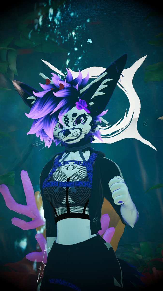 triospirit's tweet image. Underwater Style - 💜✨

#VRChat #VRChatPhotography #VRC #rexouium
