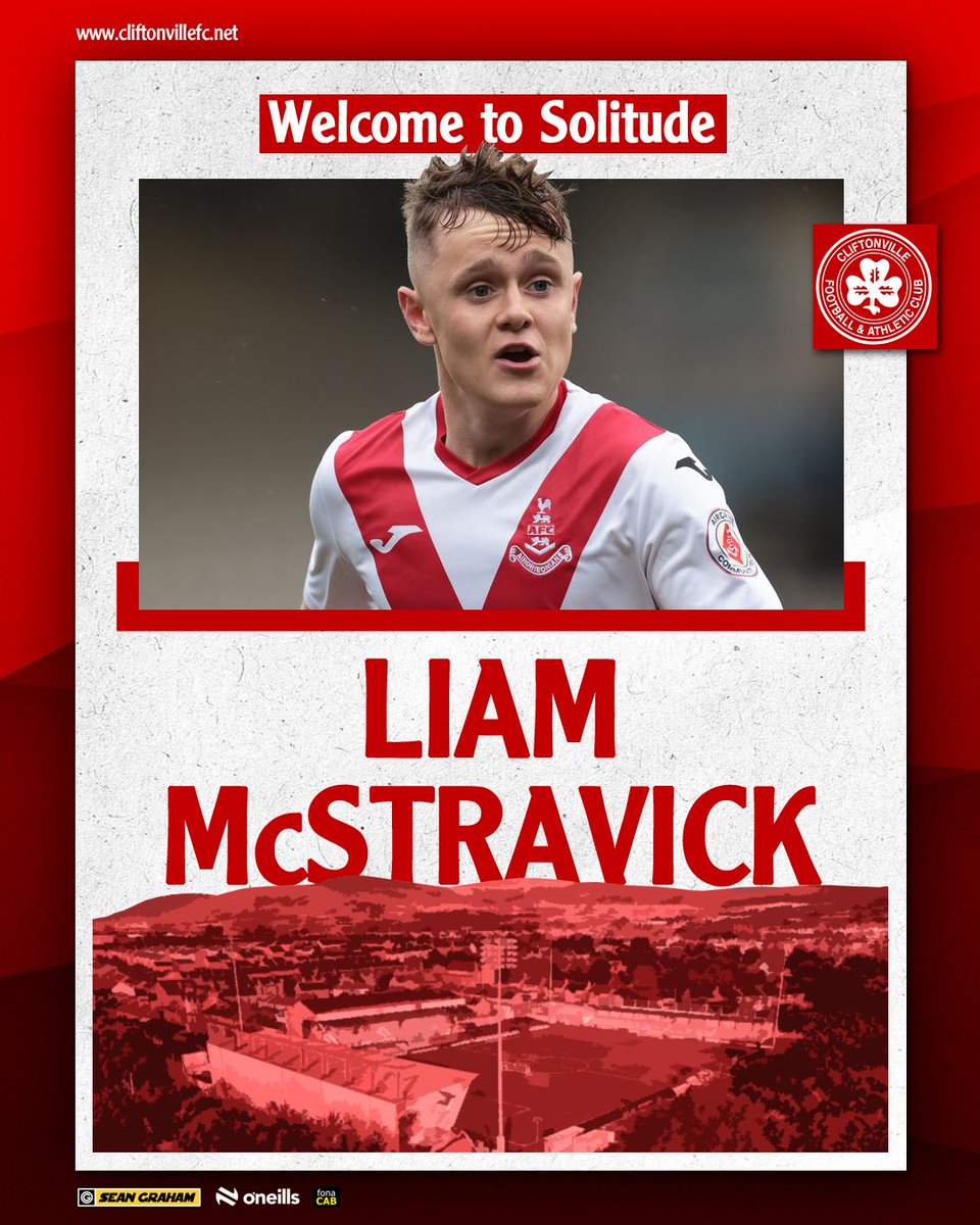 cliftonvillefc's tweet image. ✍️ Cliftonville Football Club are delighted to announce the signing of Liam McStravick from Airdrieonians.

➡️ cliftonvillefc.net/2026/01/06/vic…