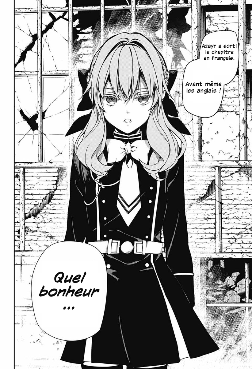 AtenTrad's tweet photo. Le chapitre 153 de Owari no Seraph "L'éclat de la jeunesse"...

(Seraph of the End / Le Séraphin de la Fin)

...est disponible en 🇨🇵 sur MangaDex !

N'hésitez pas à RT pour partager la traduction au plus grand nombre, merci à vous !

Lien: https://t.co/j4trWyl0LP https://t.co/c7v737EFqc