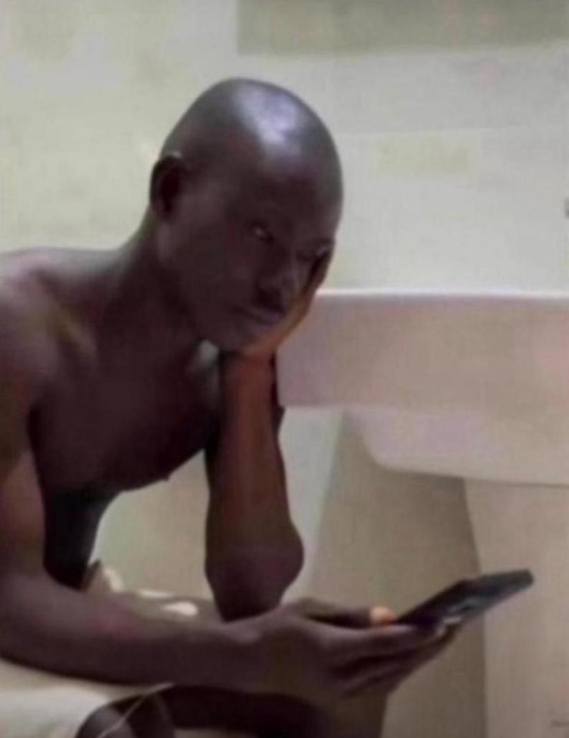 Me watching my younger sister status without saying a word cause if I did I may get blocked🥲