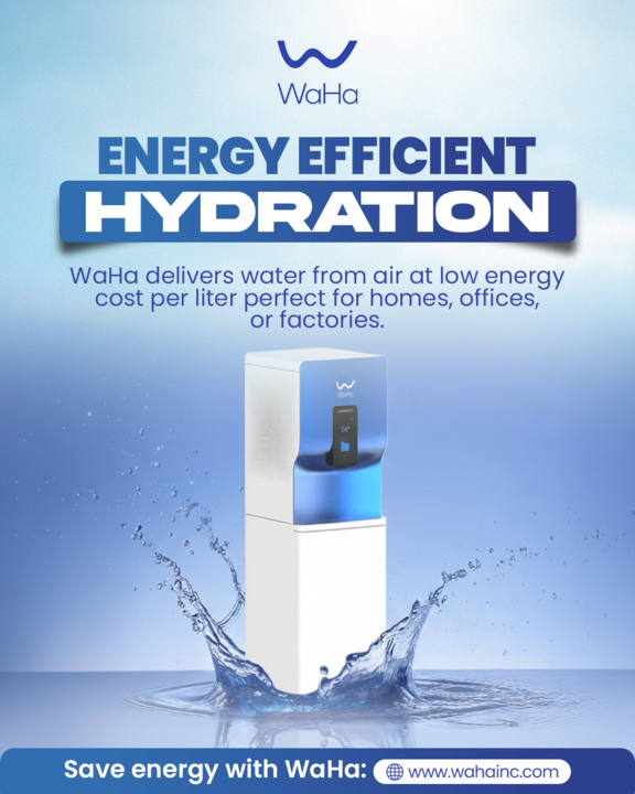 wahainc's tweet photo. Energy Efficient Hydration.💧 

WaHa delivers a sustainable hydration solution by generating fresh water from the air at a low energy cost per liter.   

https://t.co/gXXkLOn2ii 

#WaHa #EnergyEfficient #SustainableLiving #CleanWater #Hydration #EcoFriendly #TechForGood https://t.co/rgMPkPG4f5