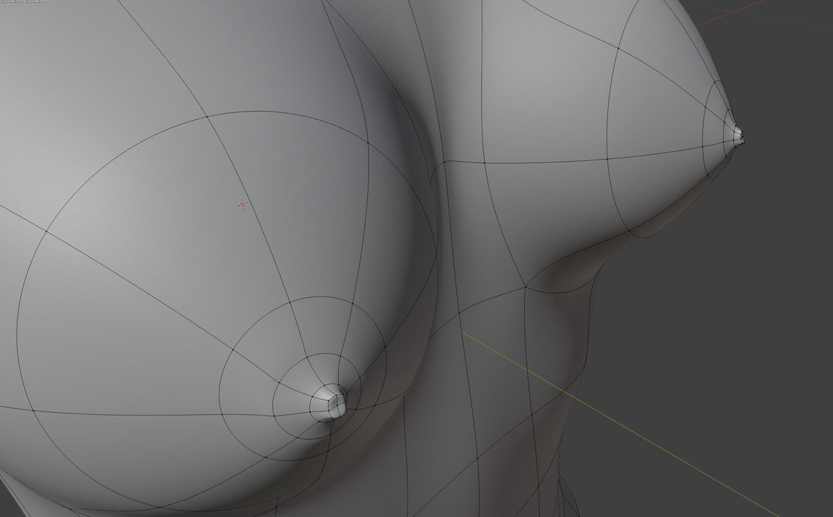 寝る前の一からのモデリング
乳首のモデリング楽しいなと思った 