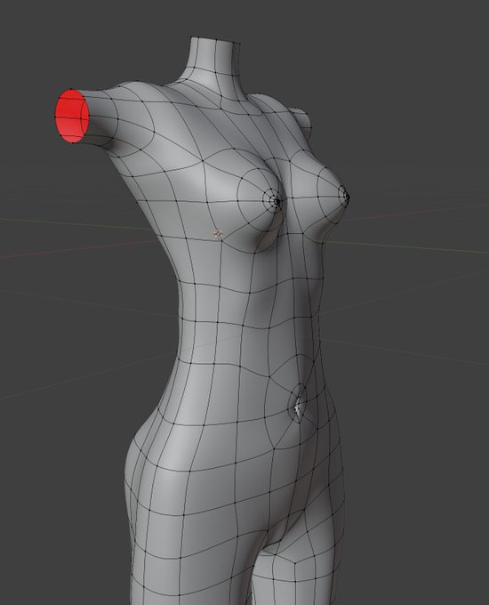 寝る前の一からのモデリング 乳首のモデリング楽しいなと思った