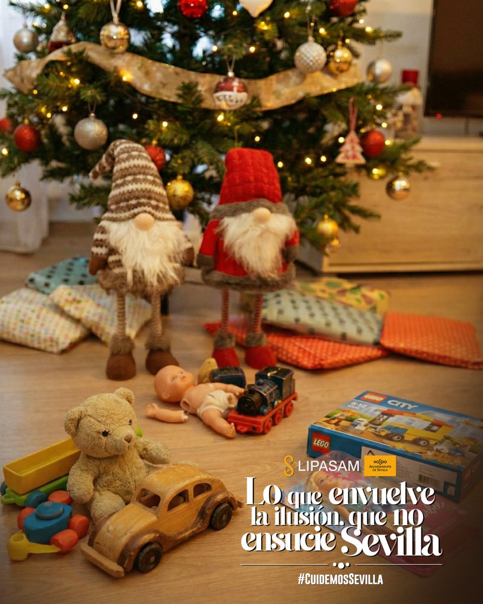 Tips para un 2026 más sostenible 👇
Algunos juguetes merecen nuevas aventuras; otros, un nuevo comienzo
💚Dona y ♻️recicla

Eres imprescindible #cuidemosSevilla