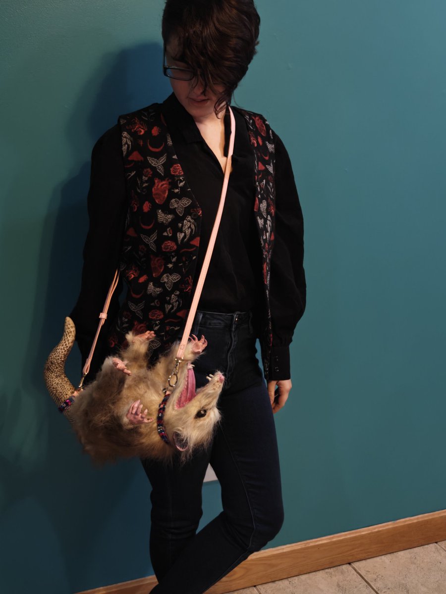 Behold3d's tweet image. I used #3dprinting and @elegoo Neptune 3 max and @esun3dfilament LW TPU to make this #opossum #purse