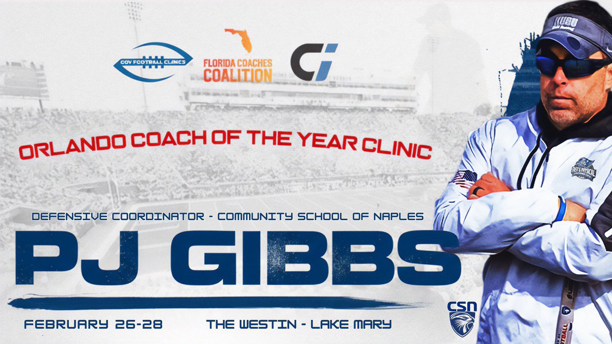 PayFLCoaches's tweet image. DEFENSIVE MINDS TAKE NOTE  📢

@coachPJGibbs  is coming to shut offenses down 🛑

25 YEARS coaching
10 YEARS in Florida
3X District Champion
2X with the #1 Defense in SW Florida
International Champion with @USAFootball and Team Japan 🌎🏆

📌 Speaking on: 3 Safety Coverage &amp;amp;…