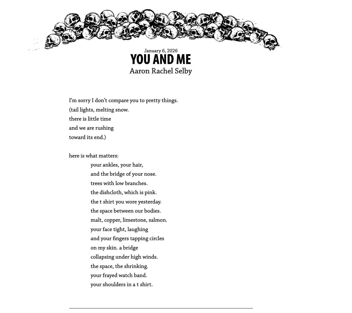 havehadhavehad's tweet image. I love a list, love a list poem, love this beautiful gem today from Aaron Rachel Selby 

havehashad.com/hadposts/you-a…