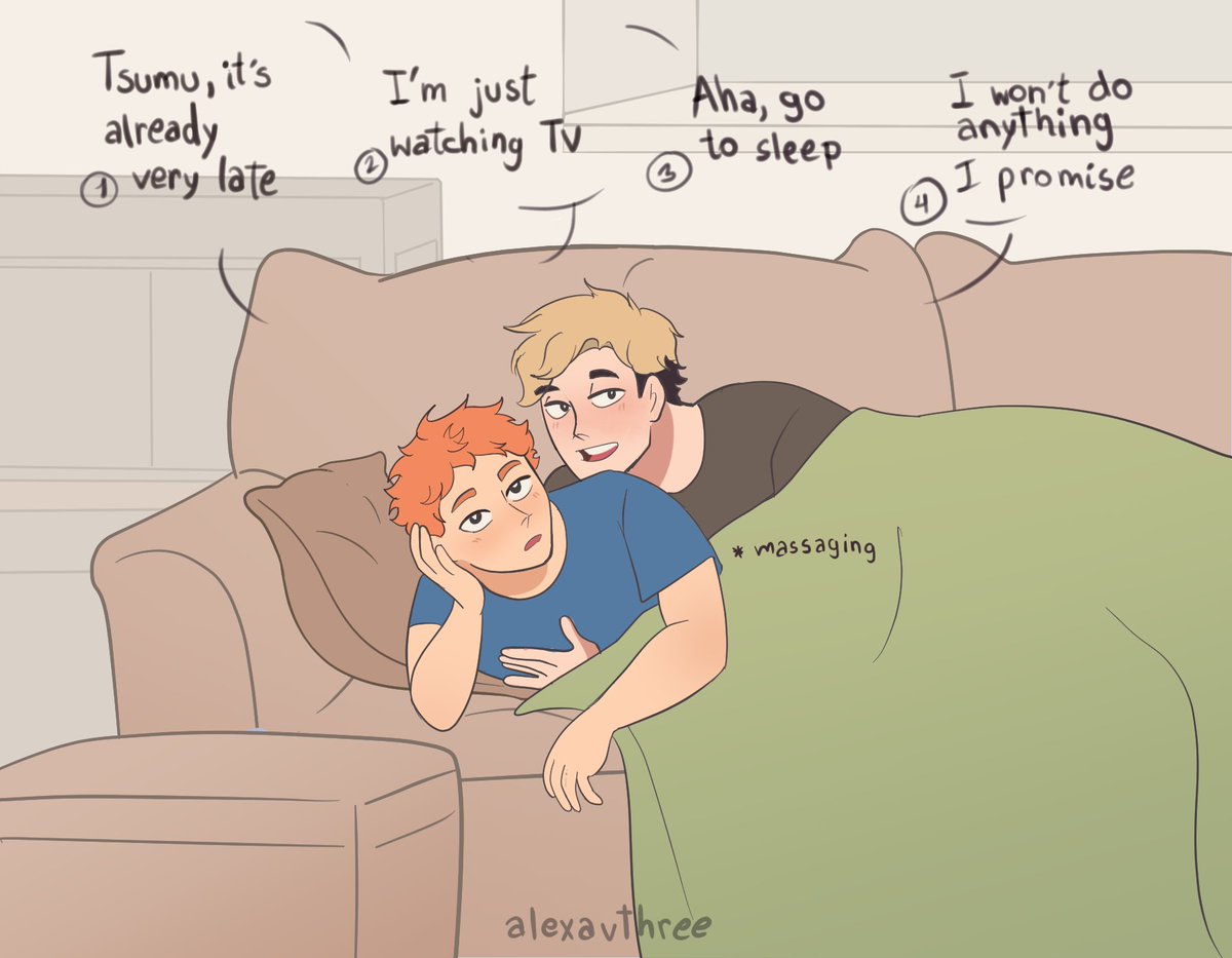 alexavthree3's tweet photo. Domestic atsuhina +18
Just hugs and massages ❤️
#atsuhina https://t.co/sZvOXSsUZM