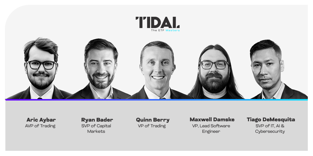 tidalfg's tweet photo. Celebrating our newly promoted team members and their well-earned achievement. Your dedication and impact continue to move us forward- congratulations!
#TidalFinancialGroup #ETFLeadership #Finance #Milestone #Innovation #Markets #ETFs #TidalTheETFMasters https://t.co/M6sTWQ40n3