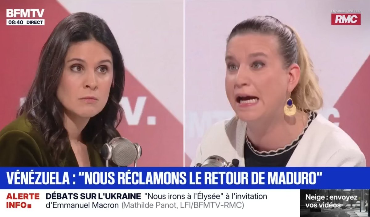 SurmulotsNews's tweet image. Éléments de langage LFI :

— ​Maduro n'est pas un dictateur.

— ​Les Iraniennes se révoltent contre le prix des spaghettis.

— ​Le Hamas n'est pas un groupe terroriste.