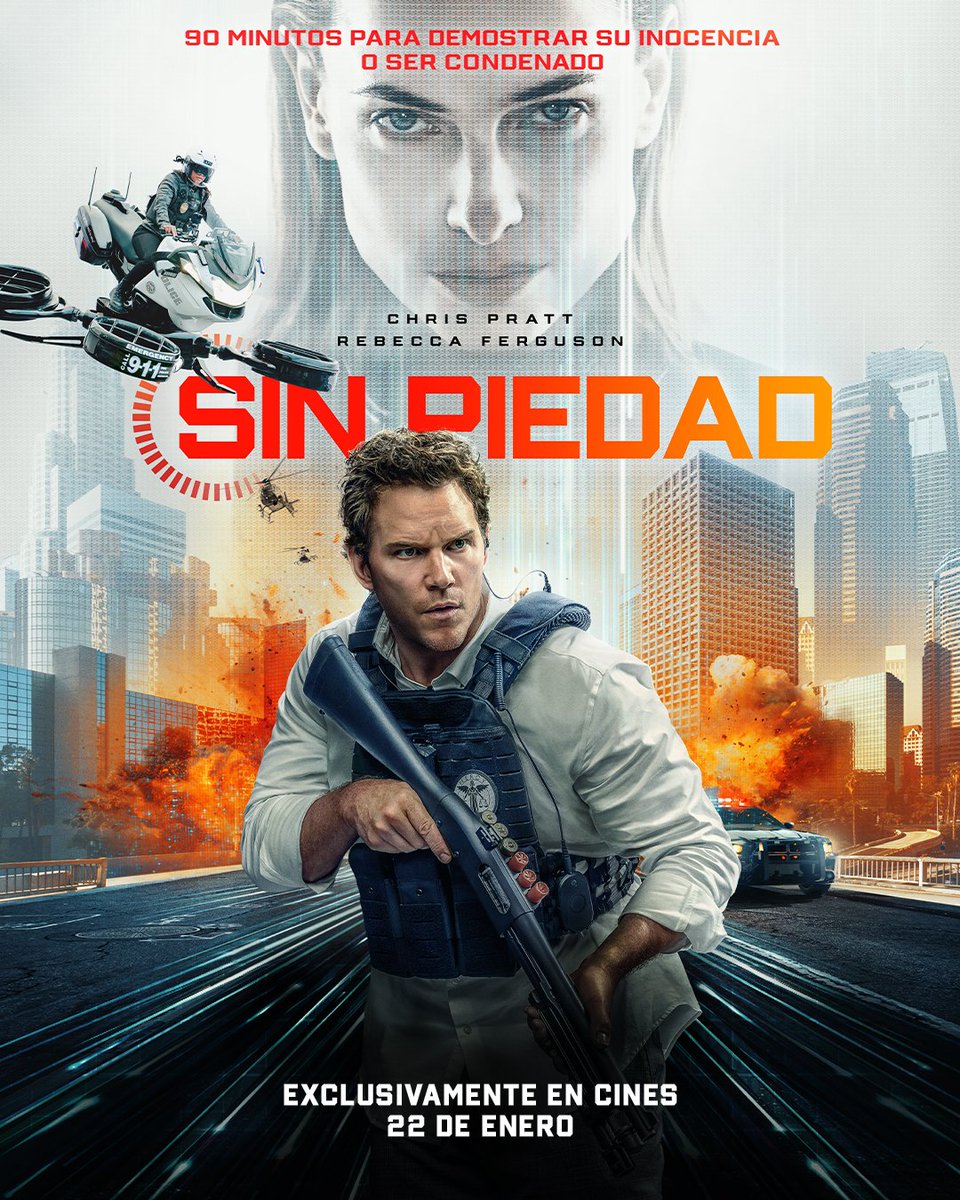 ⏱️Solo tiene 90 minutos. Cada segundo cuenta. Cada pista puede ser la última🔍

El misterio debe resolverse antes de que sea demasiado tarde🎬 #SinPiedad, llega este 22 de enero exclusivamente a #Cinemas ✨🤩