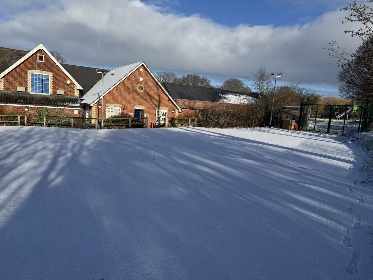 Beautiful snow day at school